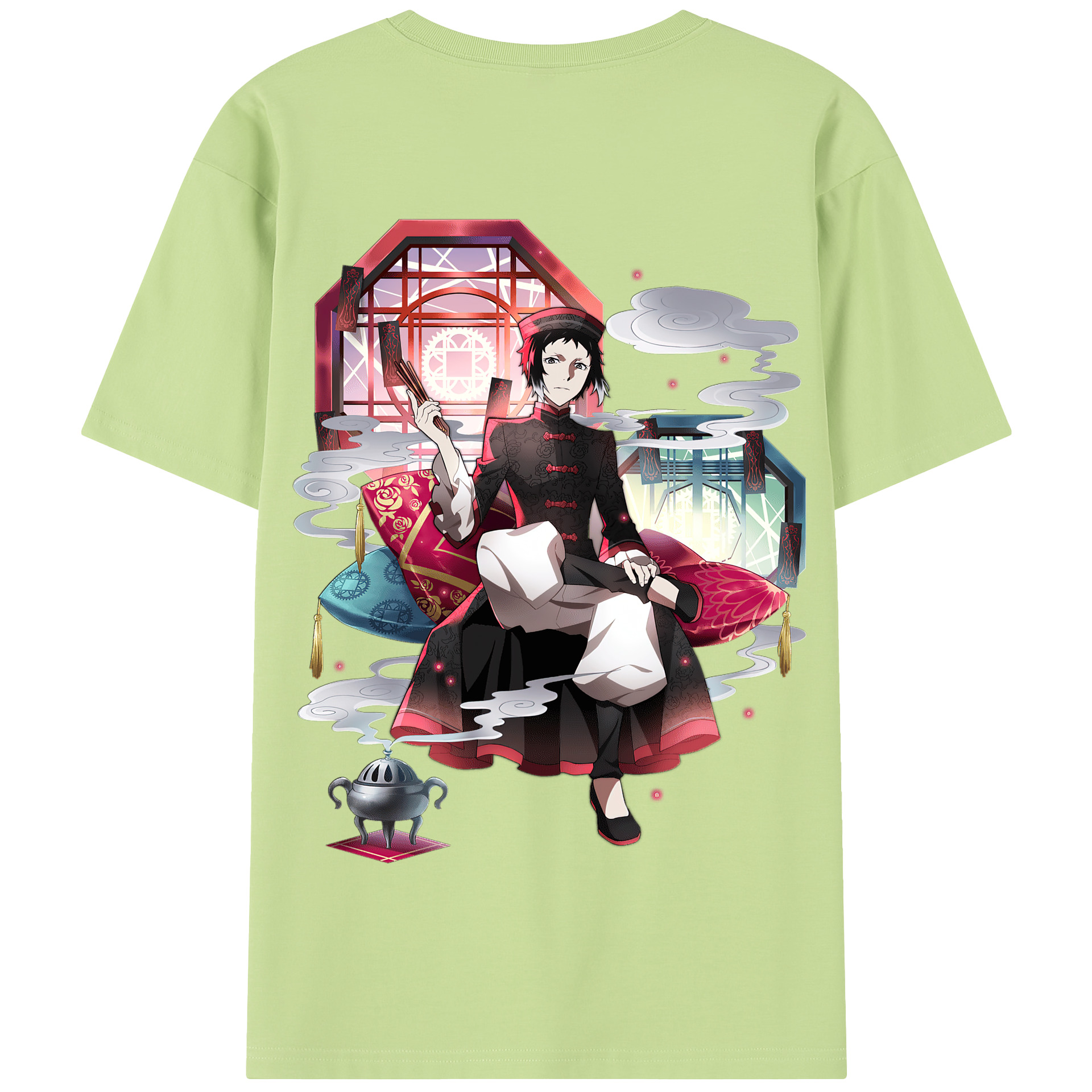 （画像用） 文豪ストレイドッグス Bungo Stray Dogs 綿100％半袖Tシャツ（背面プリント）